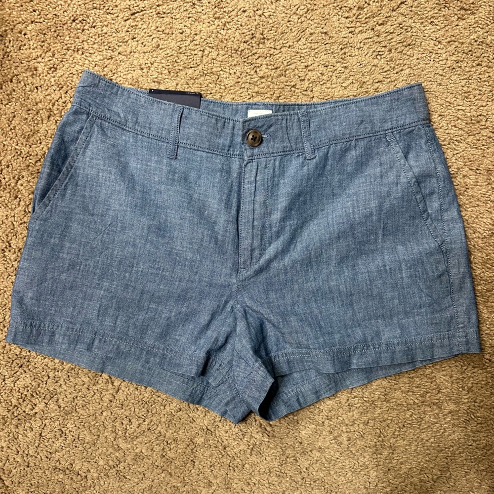 Blue Chambray Shorts